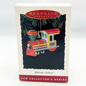 Yuletide Central 1994 Pressed Tin Train Ornament Hallmark First in Series